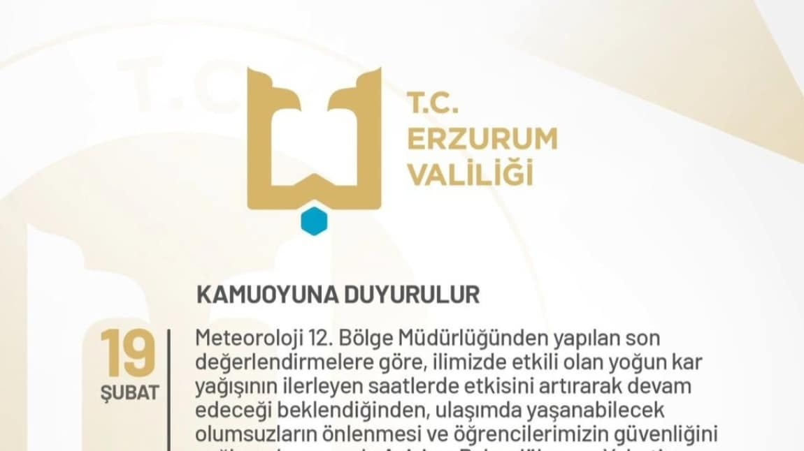 Tatil Duyurusu